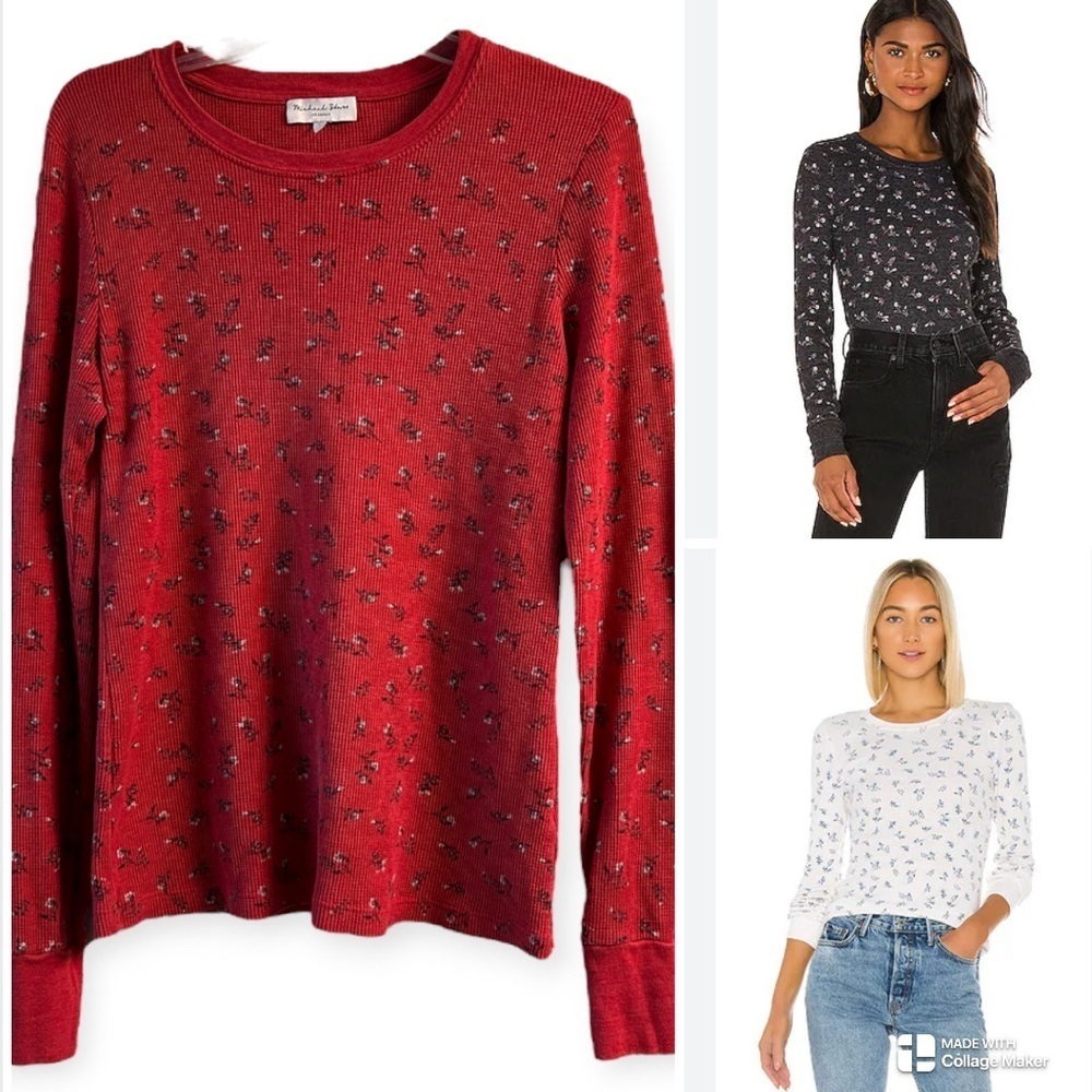 Revolve Michael Stars Jasmine floral thermal top